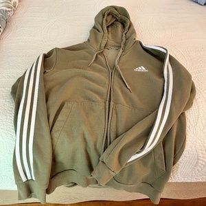 Adidas zip up Tan Hoodie — Men’s L